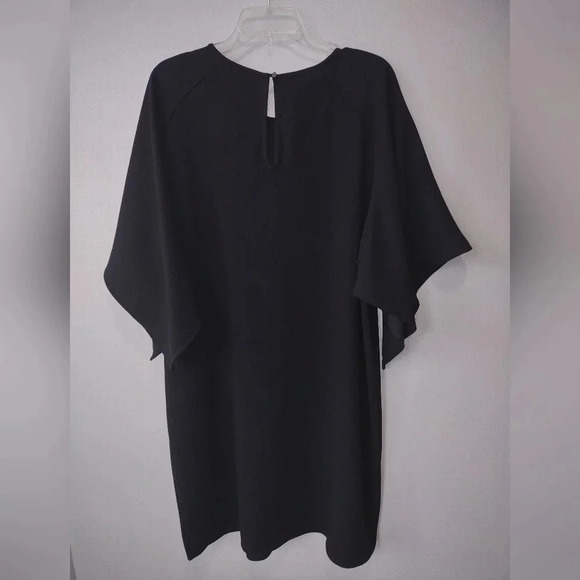 Mossimo black crew neck shift dress, drape sleeves - Picture 7 of 7
